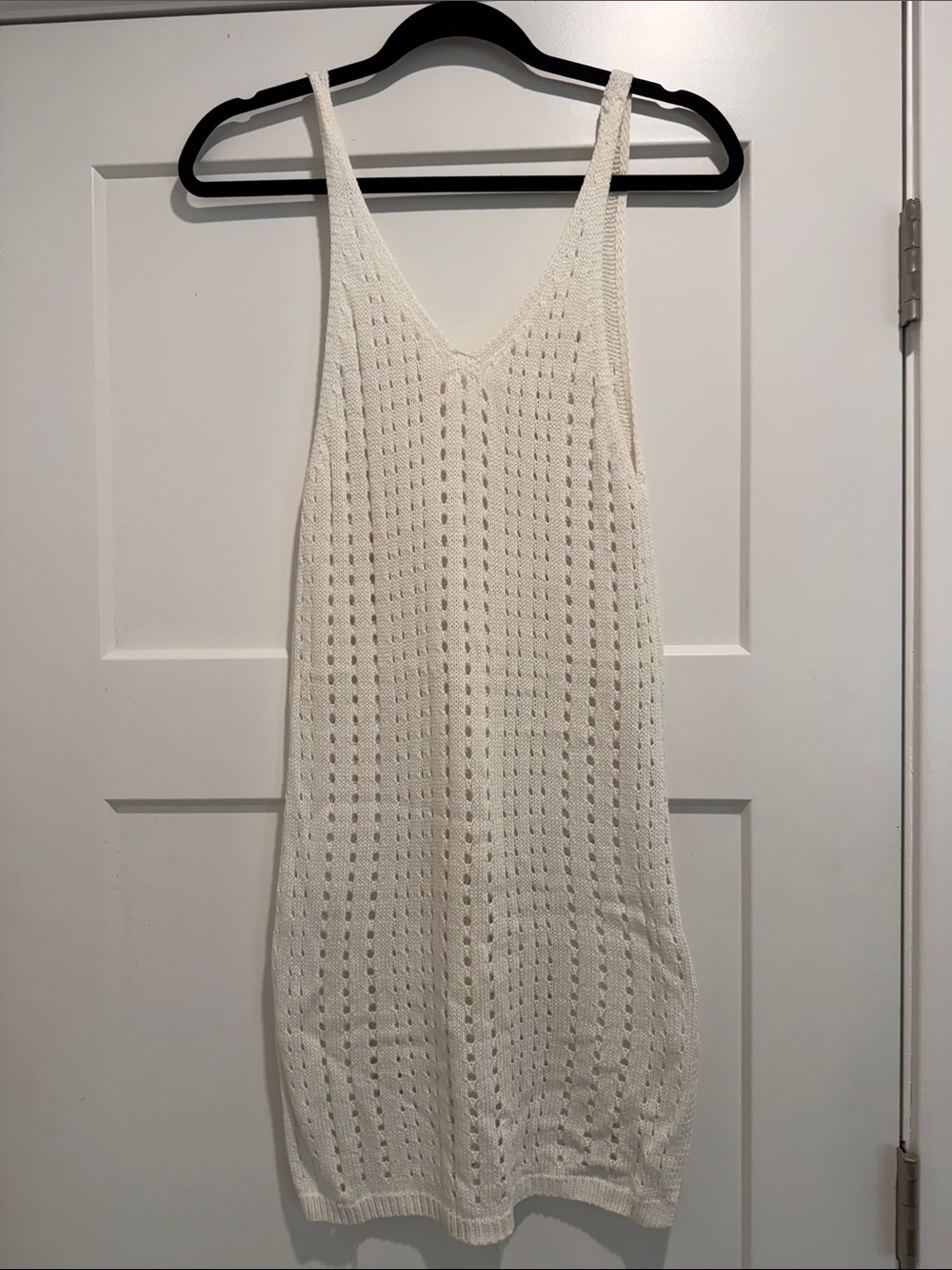 Women’s Cream Crochet Swim Cover-Up Dress